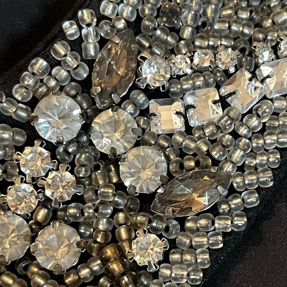 Soprano jeweled beaded collar sleeveless top M Women - Picture 4 of 9